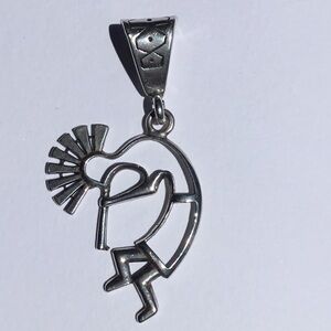 Navajo Kokopelli silver necklace pendant